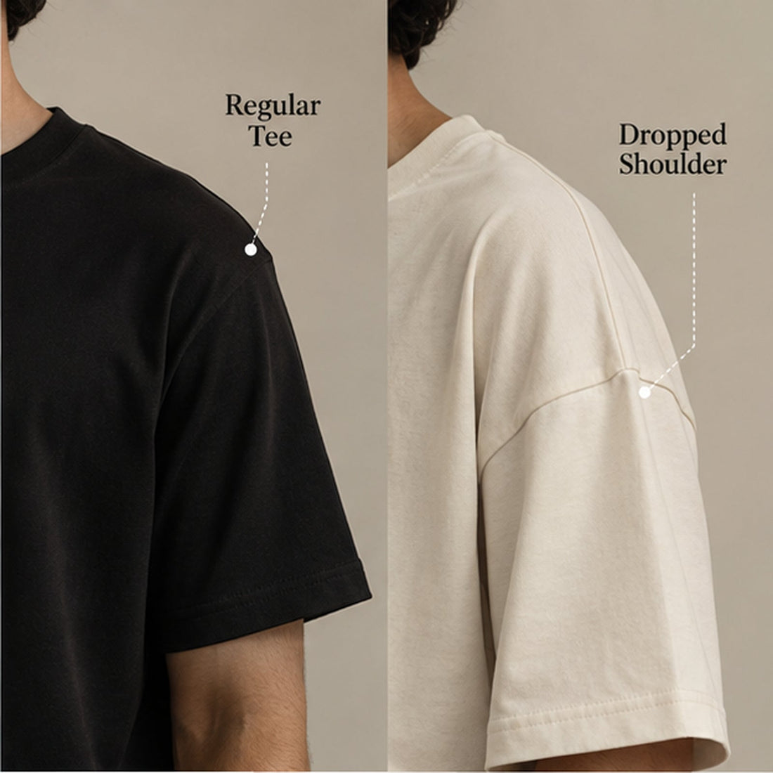 Dropped shoulders explained: the detail that makes an oversized tee work