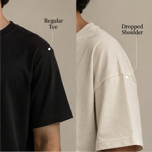 Dropped shoulders explained: the detail that makes an oversized tee work