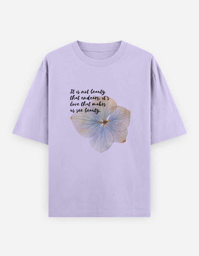  Front Print Womens Lavender Oversized T-Shirt