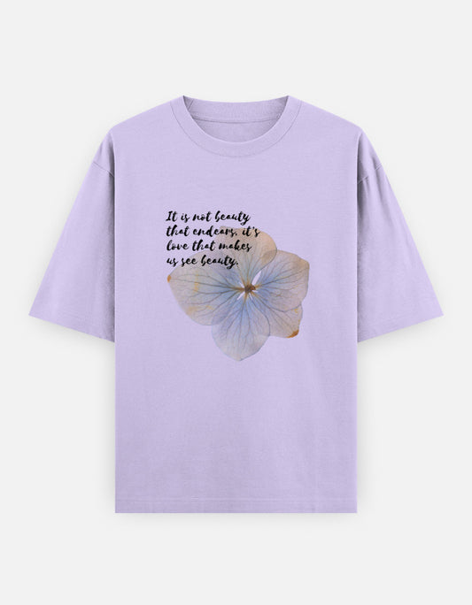  Front Print Womens Lavender Oversized T-Shirt