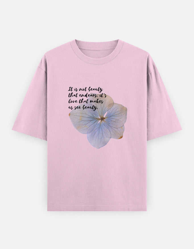  Front Print Womens Pink Oversized T-Shirt