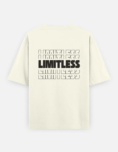 Limitless Back Print Unisex Off-white Oversized T-Shirt